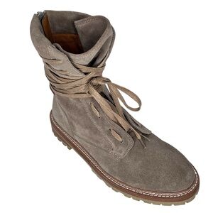 Amiri Men's Fango Sand Suede Wraparound Tie Combat Military Ankle Boots Size 7